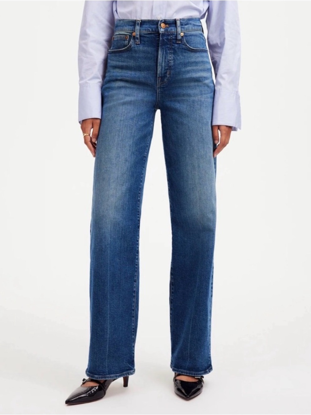 Madewell The Perfect Vintage Wide Leg Jean, 25, Excellent Condition